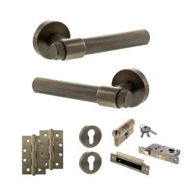 Click Here To Enlarge This Photo Of Atlantic - SPR165AB Senza Pari Fasana Door Handle Pack - Antique Brass
