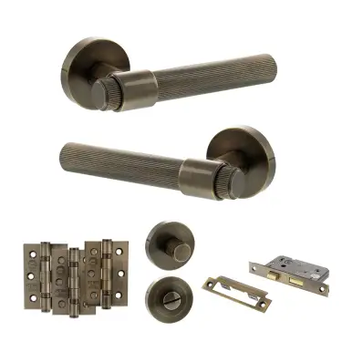 Click Here To Enlarge This Photo Of Atlantic - SPR165AB Senza Pari Fasana Door Handle Pack - Antique Brass