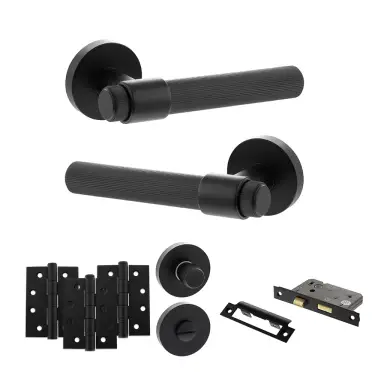 Click Here To Enlarge This Photo Of Atlantic - SPR165MB Senza Pari Fasana Door Handle Pack - Matt Black