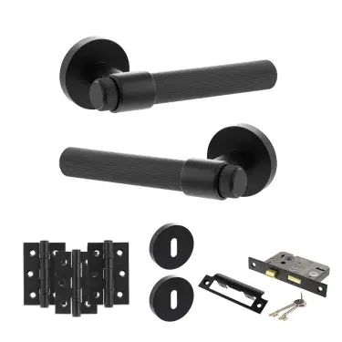 Click Here To Enlarge This Photo Of Atlantic - SPR165MB Senza Pari Fasana Door Handle Pack - Matt Black
