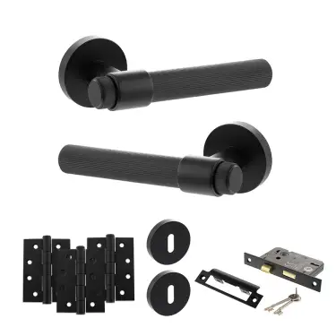 Click Here To Enlarge This Photo Of Atlantic - SPR165MB Senza Pari Fasana Door Handle Pack - Matt Black