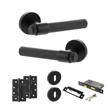 Click Here To Enlarge This Photo Of Atlantic - SPR165MB Senza Pari Fasana Door Handle Pack - Matt Black