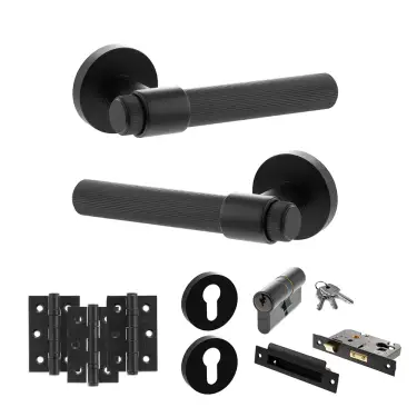 Click Here To Enlarge This Photo Of Atlantic - SPR165MB Senza Pari Fasana Door Handle Pack - Matt Black