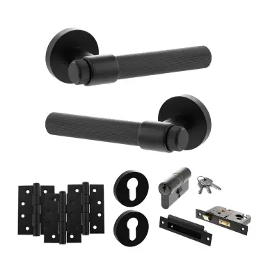 Click Here To Enlarge This Photo Of Atlantic - SPR165MB Senza Pari Fasana Door Handle Pack - Matt Black