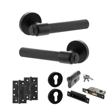 Click Here To Enlarge This Photo Of Atlantic - SPR165MB Senza Pari Fasana Door Handle Pack - Matt Black