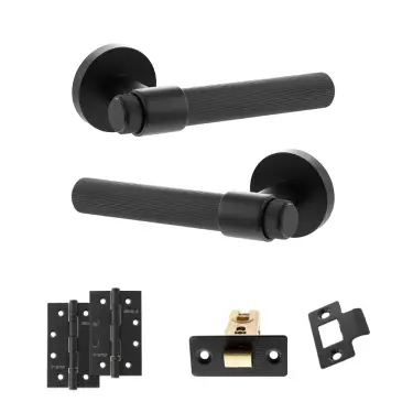 Click Here To Enlarge This Photo Of Atlantic - SPR165MB Senza Pari Fasana Door Handle Pack - Matt Black