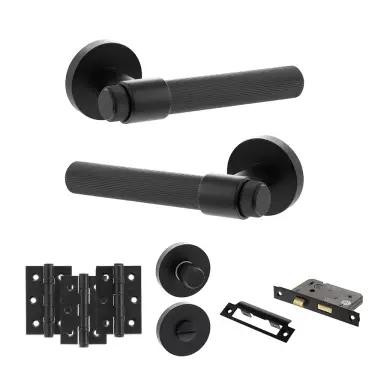 Click Here To Enlarge This Photo Of Atlantic - SPR165MB Senza Pari Fasana Door Handle Pack - Matt Black