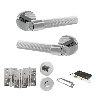 Click Here To Enlarge This Photo Of Atlantic - SPR165PC Senza Pari Fasana Door Handle Pack - Polished Chrome