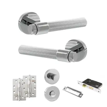 Click Here To Enlarge This Photo Of Atlantic - SPR165PC Senza Pari Fasana Door Handle Pack - Polished Chrome