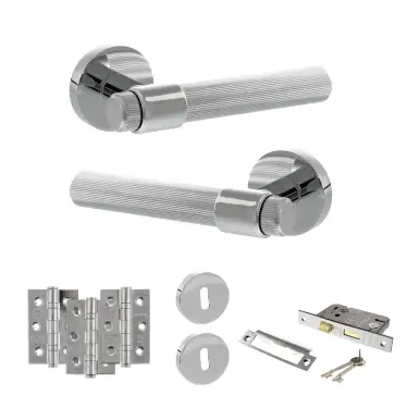 Click Here To Enlarge This Photo Of Atlantic - SPR165PC Senza Pari Fasana Door Handle Pack - Polished Chrome