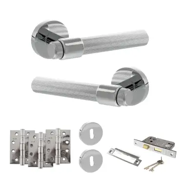 Click Here To Enlarge This Photo Of Atlantic - SPR165PC Senza Pari Fasana Door Handle Pack - Polished Chrome