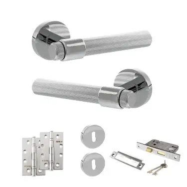 Click Here To Enlarge This Photo Of Atlantic - SPR165PC Senza Pari Fasana Door Handle Pack - Polished Chrome