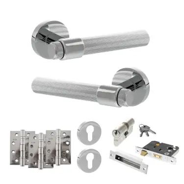 Click Here To Enlarge This Photo Of Atlantic - SPR165PC Senza Pari Fasana Door Handle Pack - Polished Chrome