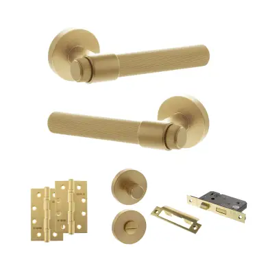 Click Here To Enlarge This Photo Of Atlantic - SPR165SB Senza Pari Fasana Door Handle Pack - Satin Brass
