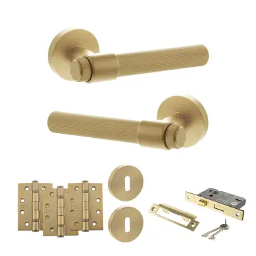 Click Here To Enlarge This Photo Of Atlantic - SPR165SB Senza Pari Fasana Door Handle Pack - Satin Brass