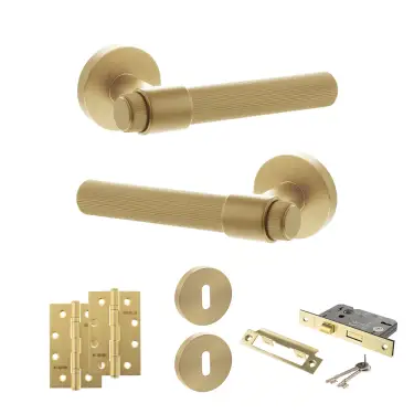 Click Here To Enlarge This Photo Of Atlantic - SPR165SB Senza Pari Fasana Door Handle Pack - Satin Brass
