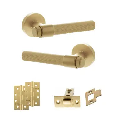 Click Here To Enlarge This Photo Of Atlantic - SPR165SB Senza Pari Fasana Door Handle Pack - Satin Brass