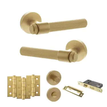 Click Here To Enlarge This Photo Of Atlantic - SPR165SB Senza Pari Fasana Door Handle Pack - Satin Brass