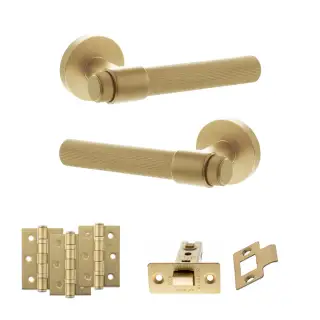 Atlantic - SPR165SB Senza Pari Fasana Door Handle Pack - Satin Brass