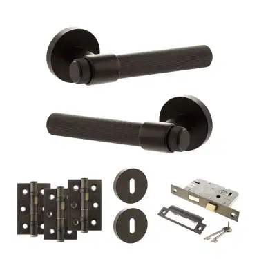 Click Here To Enlarge This Photo Of Atlantic - SPR165UDB Senza Pari Fasana Door Handle Pack - Urban Dark Bronze