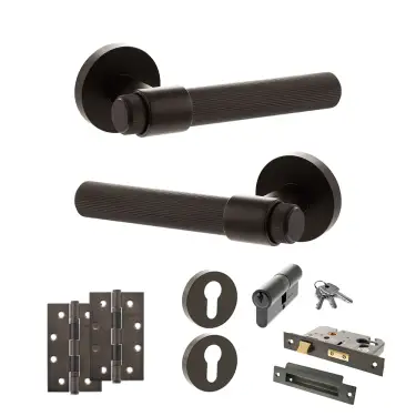 Click Here To Enlarge This Photo Of Atlantic - SPR165UDB Senza Pari Fasana Door Handle Pack - Urban Dark Bronze