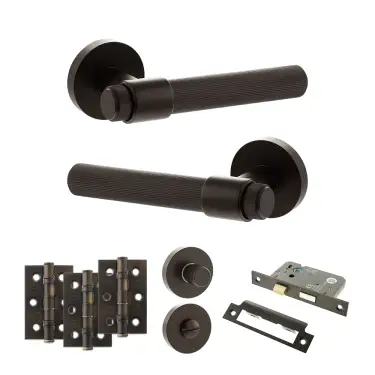 Click Here To Enlarge This Photo Of Atlantic - SPR165UDB Senza Pari Fasana Door Handle Pack - Urban Dark Bronze