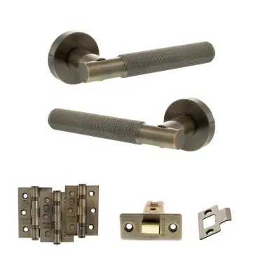 Click Here To Enlarge This Photo Of Atlantic - SPR170AB Senza Pari Rosarno Door Handle Pack - Antique Brass