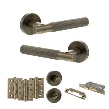 Click Here To Enlarge This Photo Of Atlantic - SPR170AB Senza Pari Rosarno Door Handle Pack - Antique Brass