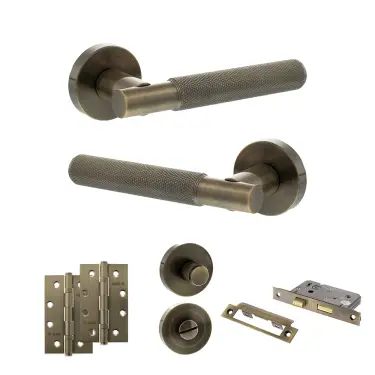 Click Here To Enlarge This Photo Of Atlantic - SPR170AB Senza Pari Rosarno Door Handle Pack - Antique Brass