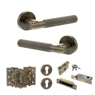 Click Here To Enlarge This Photo Of Atlantic - SPR170AB Senza Pari Rosarno Door Handle Pack - Antique Brass
