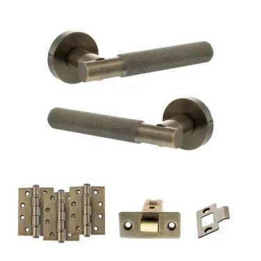 Click Here To Enlarge This Photo Of Atlantic - SPR170AB Senza Pari Rosarno Door Handle Pack - Antique Brass