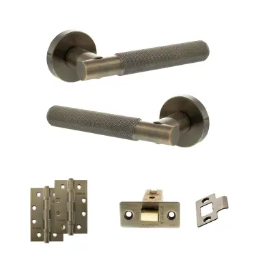 Click Here To Enlarge This Photo Of Atlantic - SPR170AB Senza Pari Rosarno Door Handle Pack - Antique Brass