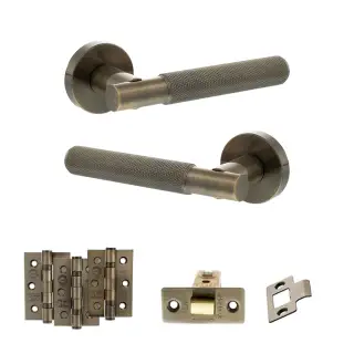 Atlantic - SPR170AB Senza Pari Rosarno Door Handle Pack - Antique Brass