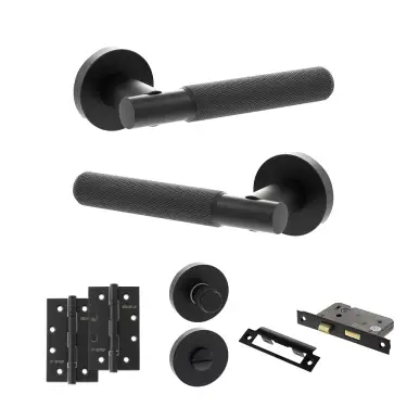 Click Here To Enlarge This Photo Of Atlantic - SPR170MB Senza Pari Rosarno Door Handle Pack - Matt Black