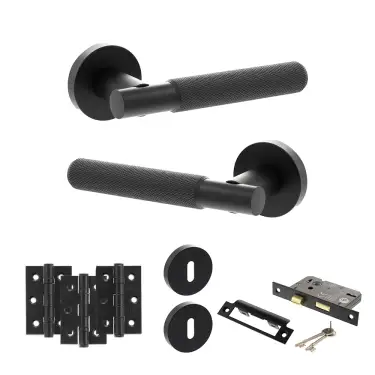 Click Here To Enlarge This Photo Of Atlantic - SPR170MB Senza Pari Rosarno Door Handle Pack - Matt Black