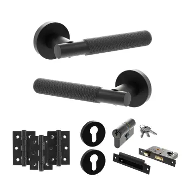 Click Here To Enlarge This Photo Of Atlantic - SPR170MB Senza Pari Rosarno Door Handle Pack - Matt Black