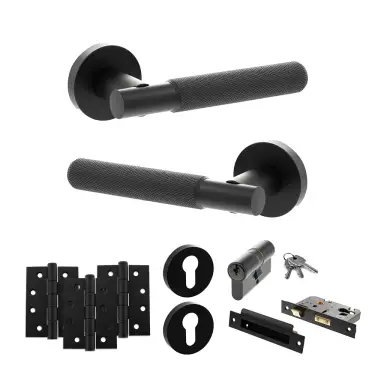 Click Here To Enlarge This Photo Of Atlantic - SPR170MB Senza Pari Rosarno Door Handle Pack - Matt Black