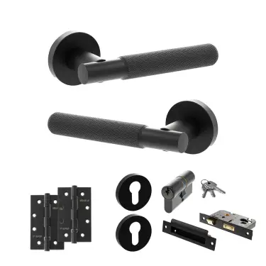 Click Here To Enlarge This Photo Of Atlantic - SPR170MB Senza Pari Rosarno Door Handle Pack - Matt Black