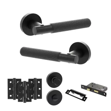 Click Here To Enlarge This Photo Of Atlantic - SPR170MB Senza Pari Rosarno Door Handle Pack - Matt Black