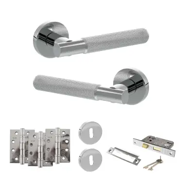 Click Here To Enlarge This Photo Of Atlantic - SPR170PC Senza Pari Rosarno Door Handle Pack - Polished Chrome