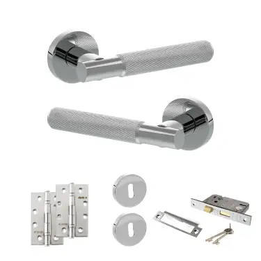 Click Here To Enlarge This Photo Of Atlantic - SPR170PC Senza Pari Rosarno Door Handle Pack - Polished Chrome