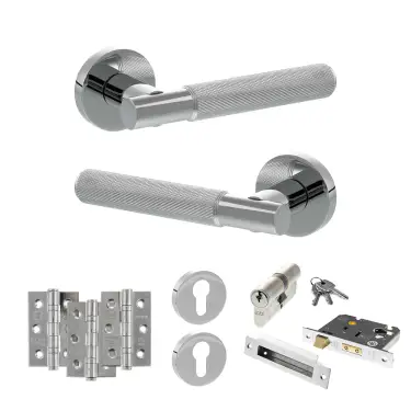 Click Here To Enlarge This Photo Of Atlantic - SPR170PC Senza Pari Rosarno Door Handle Pack - Polished Chrome