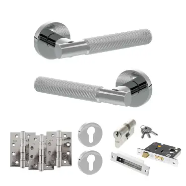 Click Here To Enlarge This Photo Of Atlantic - SPR170PC Senza Pari Rosarno Door Handle Pack - Polished Chrome