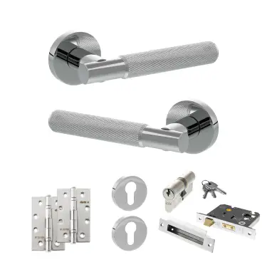 Click Here To Enlarge This Photo Of Atlantic - SPR170PC Senza Pari Rosarno Door Handle Pack - Polished Chrome