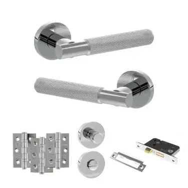 Click Here To Enlarge This Photo Of Atlantic - SPR170PC Senza Pari Rosarno Door Handle Pack - Polished Chrome