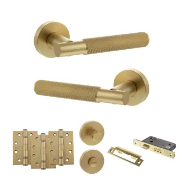Click Here To Enlarge This Photo Of Atlantic - SPR170SB Senza Pari Rosarno Door Handle Pack - Satin Brass