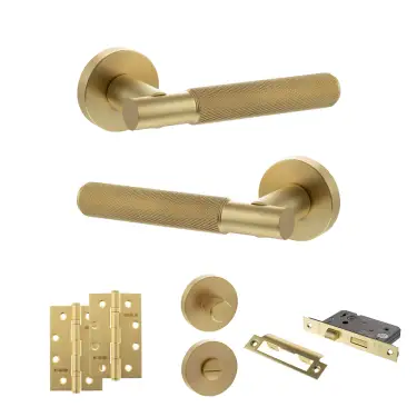 Click Here To Enlarge This Photo Of Atlantic - SPR170SB Senza Pari Rosarno Door Handle Pack - Satin Brass