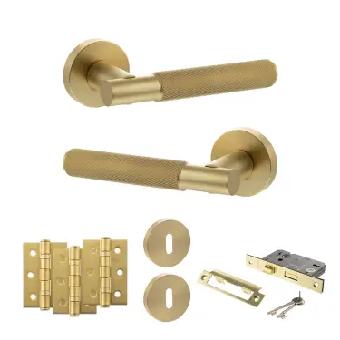 Click Here To Enlarge This Photo Of Atlantic - SPR170SB Senza Pari Rosarno Door Handle Pack - Satin Brass