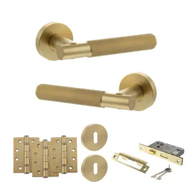 Click Here To Enlarge This Photo Of Atlantic - SPR170SB Senza Pari Rosarno Door Handle Pack - Satin Brass