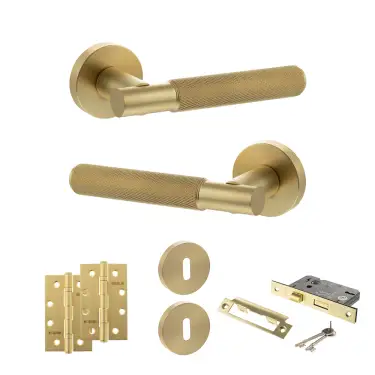 Click Here To Enlarge This Photo Of Atlantic - SPR170SB Senza Pari Rosarno Door Handle Pack - Satin Brass